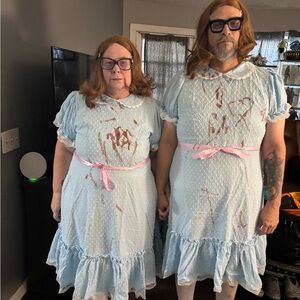 Blue and Pink Women's Costume Dress